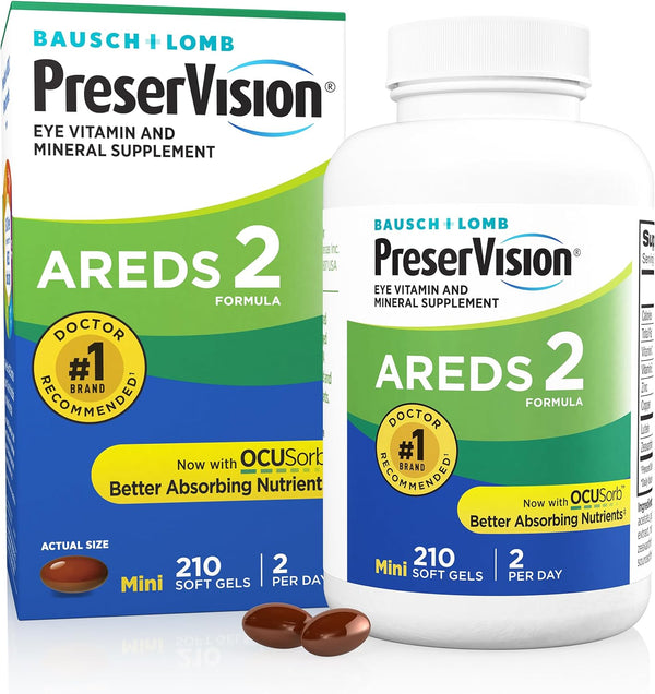 AREDS 2 Eye Vitamin Softgels 210 Count Vision Support Formula