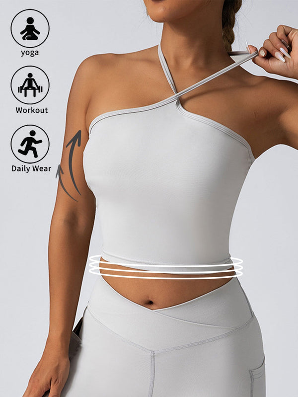 Padded Crop Top Sports Bra Seamless Supportive Push Up Gym