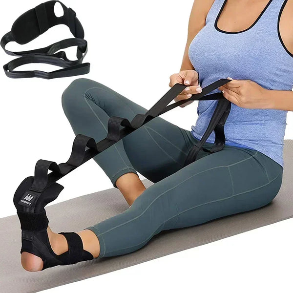 Yoga Leg Stretching Band Flexibility Rehab Fitness Plantar Fasciitis Support
